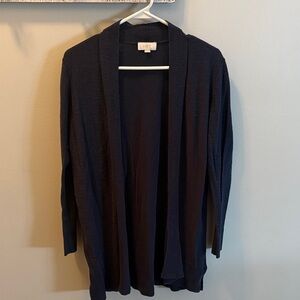 LOFT Women's Dark Navy Open Cardigan